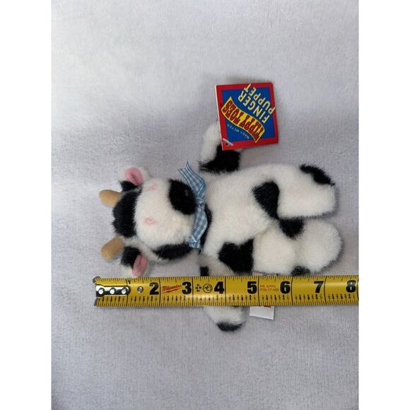 Mary Meyer Tippy Toes Cow Moo Moo Finger Puppet Plush 6" Stuffed Animal Toy 1994 - Picture 2 of 8